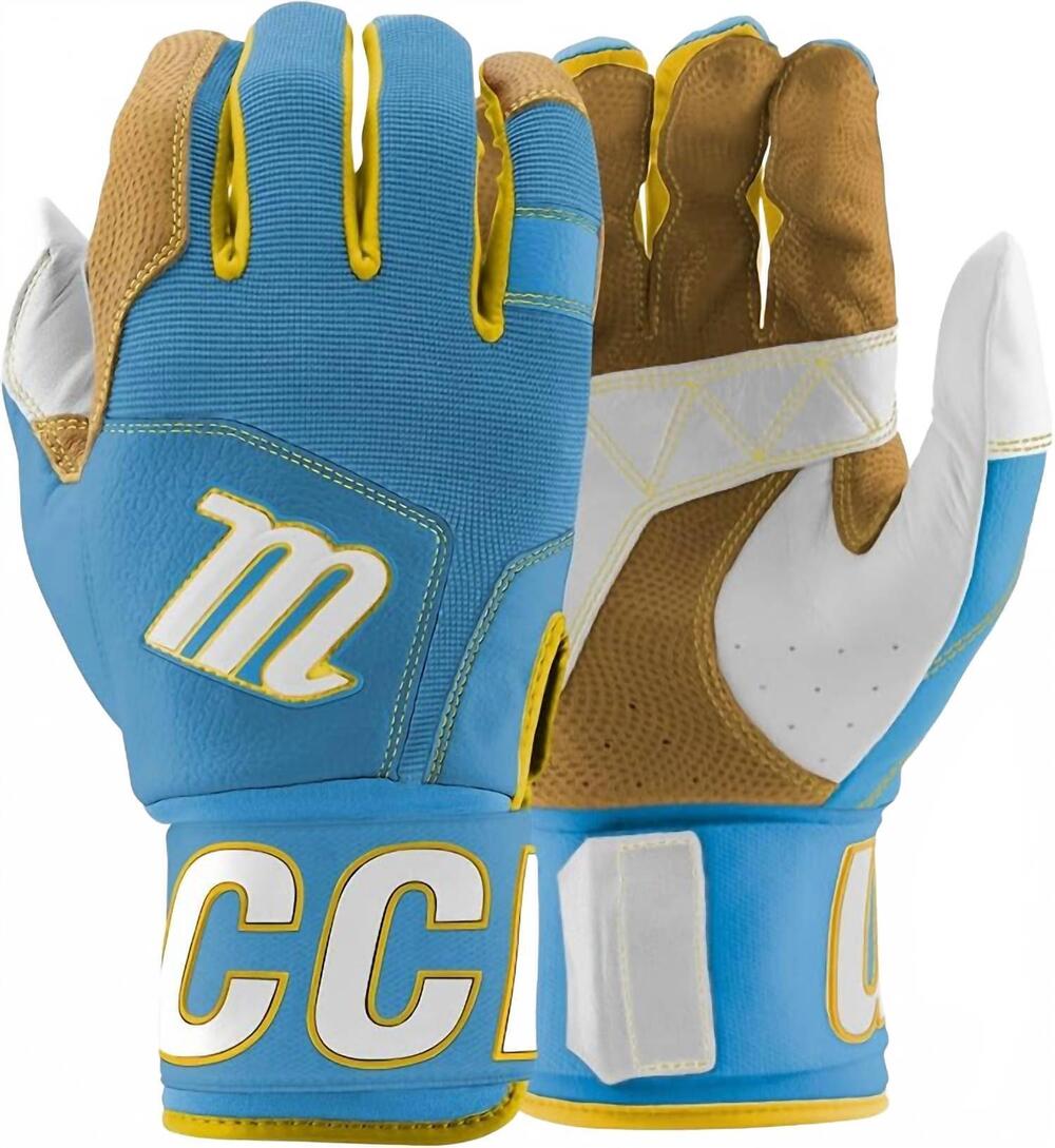 NEW MARUCCI unisex blacksmith wrap batting gloves in columbia/ yellow